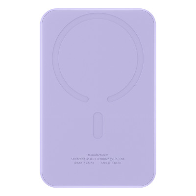 Зовнішній акумулятор Baseus Magnetic Mini Wireless Fast Charge Power Bank 5000mAh 20W Nebula Purple Зовнішній акумулятор Baseus Magnetic Mini Wireless Fast Charge Power Bank 5000mAh 20W Nebula Purple
