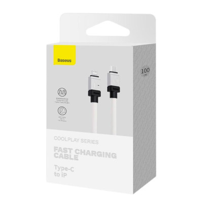 Кабель Baseus CoolPlay Series Fast Charging Cable Type-C to iP 20W 1m White Кабель Baseus CoolPlay Series Fast Charging Cable Type-C to iP 20W 1m White