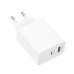 Мережевий зарядний пристрій BOROFONE BA106A Stellar PD20W+QC3.0 charger (EU) White Мережевий зарядний пристрій BOROFONE BA106A Stellar PD20W+QC3.0 charger (EU) White