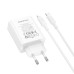 Мережевий зарядний пристрій з кабелем BOROFONE BA107A Stellar single port PD30W charger set (C to iP) (EU) White Мережевий зарядний пристрій з кабелем BOROFONE BA107A Stellar single port PD30W charger set (C to iP) (EU) White