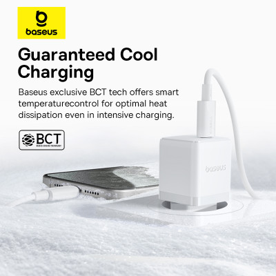 Мережевий зарядний пристрій Baseus Palm Fast Charger 1C 20W EU Moon White (with Baseus Mini White Cable USB-C to USB-C 60W (20V/3A) 1m Moon White) Мережевий зарядний пристрій Baseus Palm Fast Charger 1C 20W EU Moon White (with Baseus Mini White Cable USB-C to USB-C 60W (20V/3A) 1m Moon White)