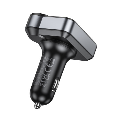 АЗП з FM-модулятором HOCO E86 Alegria 48W dual port PD30W+QC3.0 car BT FM transmitter Black АЗП з FM-модулятором HOCO E86 Alegria 48W dual port PD30W+QC3.0 car BT FM transmitter Black