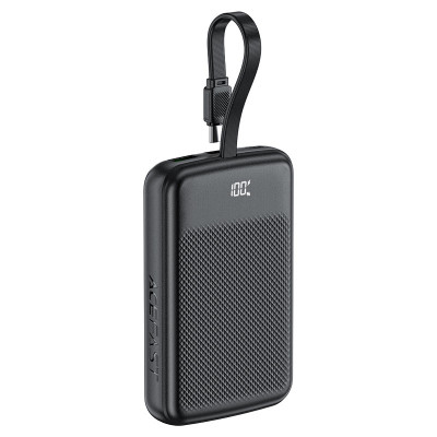 Зовнішній акумулятор ACEFAST M13 PD22.5W power bank with cable 10000mAh Black Зовнішній акумулятор ACEFAST M13 PD22.5W power bank with cable 10000mAh Black