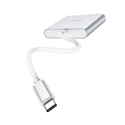 USB-хаб HOCO HB14 Easy use Type-C adapter(Type-C to USB3.0+HDMI+PD) Silver USB-хаб HOCO HB14 Easy use Type-C adapter(Type-C to USB3.0+HDMI+PD) Silver
