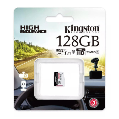 Карта пам'яті microSDXC (UHS-1 U1) Kingston Endurance 128Gb class 10 А1 (R95MB/s, W45MB/s)
