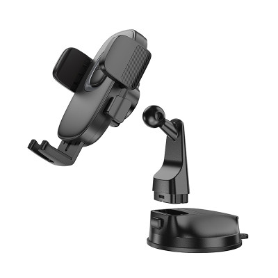 Автотримач для телефона HOCO H76 Crown one-button car holder(center console) Black Metal Gray Автотримач для телефона HOCO H76 Crown one-button car holder(center console) Black Metal Gray