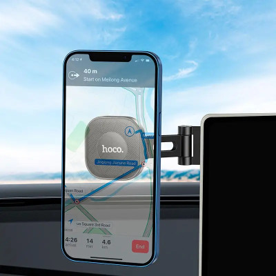 Автотримач для телефона HOCO H4 Mike magnetic car mount(center console) Black