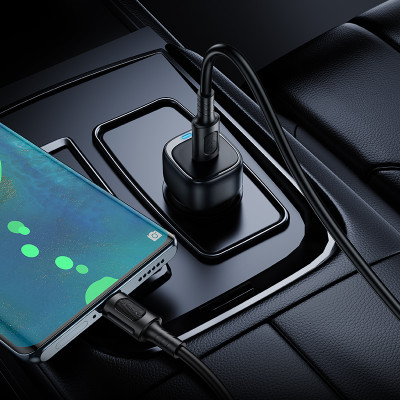 Автомобільний зарядний пристрій BOROFONE BZ34A Cloud single port PD20W car charger Black Автомобільний зарядний пристрій BOROFONE BZ34A Cloud single port PD20W car charger Black