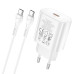 Мережевий зарядний пристрій з кабелем HOCO N22 Jetta PD25W charger set(Type-C to Type-C)(EU) White Мережевий зарядний пристрій з кабелем HOCO N22 Jetta PD25W charger set(Type-C to Type-C)(EU) White