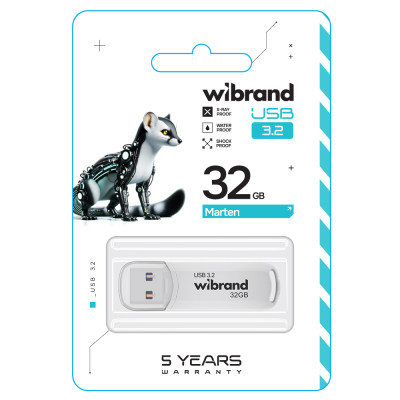Флеш-накопичувач Wibrand USB 3.2 Gen1 Marten 32GB White