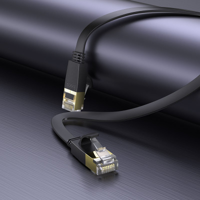 Мережевий кабель HOCO US07 General pure copper flat network cable(L=20M) Black
