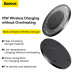 Бездротовий зарядний пристрій Baseus Simple 2 Wireless Charger 15W Cluster Black（Include: Cable Type-C To Type-C 24W 12V/2A 1m Cluster Black)