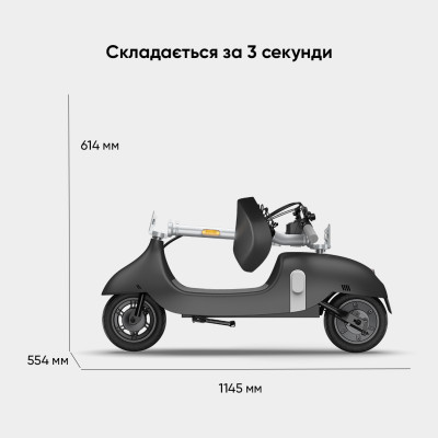 Електросамокат з сидінням OKAI Ceetle PRO EA10C Black 10', 350(900)W, 25Km/h, 10.4Ah, 55Km, 20%, NFC, App, 29kg Електросамокат з сидінням OKAI Ceetle PRO EA10C Black 10', 350(900)W, 25Km/h, 10.4Ah, 55Km, 20%, NFC, App, 29kg