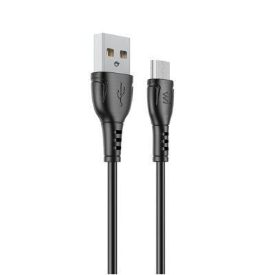 Кабель Wibrand Boa PVC charging data cable for Micro 1m Black Кабель Wibrand Boa PVC charging data cable for Micro 1m Black
