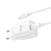 Мережевий зарядний пристрій з кабелем HOCO C148A Charm single port PD30W charger set (C to iP) (EU) White