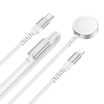 Кабель HOCO CW54 2-in-1 charging cable iP+iWatch White