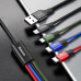 Кабель Baseus Fast 4-in-1 Cable For iP+Type-C(2)+Micro 3.5A 1.2m Black Кабель Baseus Fast 4-in-1 Cable For iP+Type-C(2)+Micro 3.5A 1.2m Black