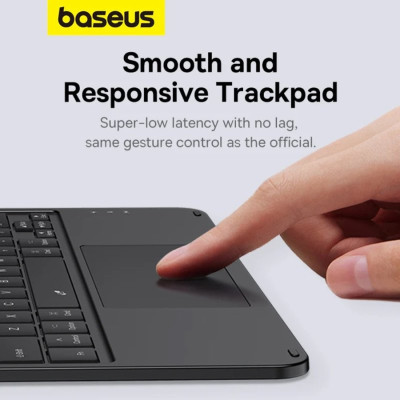 Клавіатура Baseus Brilliance Series Magnetic Keyboard Case for Pad (2019/2020/2021) 10.2″ Cluster Black (with Simple Series Type-C Cable)