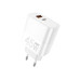 Мережевий зарядний пристрій WUW-C209 45W PD USB-C + USB QC3.0 18W white