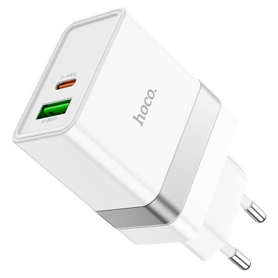 Мережевий зарядний пристрій HOCO N21 Topspeed PD30W+QC3.0 charger White