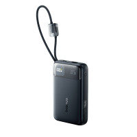 Зовнішній акумулятор Baseus EnerFill FC11 Digital Display Power Bank with Dual Built-in Cables 20000mAh 22.5W Cosmic Black Зовнішній акумулятор Baseus EnerFill FC11 Digital Display Power Bank with Dual Built-in Cables 20000mAh 22.5W Cosmic Black