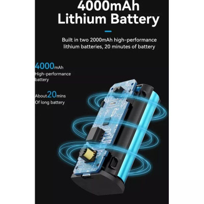 Автомобільний пилосос Vention Cordless Car Vacuum Cleaner Foldable Type Blue (KRAL0)