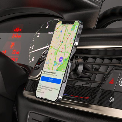 Автотримач для телефона HOCO CA81 Ligue Air vent magnetic car holder Black Автотримач для телефона HOCO CA81 Ligue Air vent magnetic car holder Black
