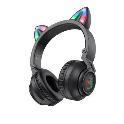 Бездротові накладні навушники BOROFONE BO18 Cat ear BT headphones Black