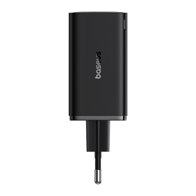 Мережевий зарядний пристрій з кабелем Baseus GaN6 Pro Fast Charger 2C+2U 65W  EU Cluster Black((With Type-C to Type-C 100W(20V/5A) 1m Black）