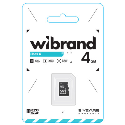 Карта пам'яті microSDHC Wibrand 4Gb class 4