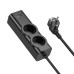 Мережевий подовжувач HOCO NS10 Wisdom 2-position (PD67W/3C1A) desktop socket (EU/GER) Black Мережевий подовжувач HOCO NS10 Wisdom 2-position (PD67W/3C1A) desktop socket (EU/GER) Black