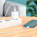 Мережевий зарядний пристрій HOCO C105A Stage dual port PD20W+QC3.0 charger White Мережевий зарядний пристрій HOCO C105A Stage dual port PD20W+QC3.0 charger White
