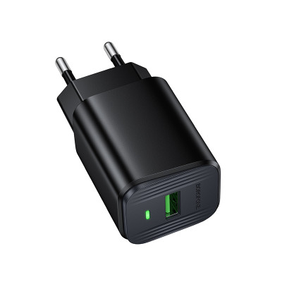 Мережевий зарядний пристрій BOROFONE BAS82A Star single port QC3.0 charger (EU) Black Мережевий зарядний пристрій BOROFONE BAS82A Star single port QC3.0 charger (EU) Black