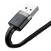 Кабель Baseus Cafule Cable USB For Lightning 2.4A 0.5m Gray+Black Кабель Baseus Cafule Cable USB For Lightning 2.4A 0.5m Gray+Black