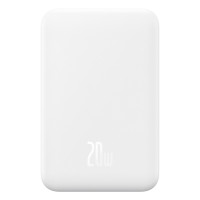 Зовнішній акумулятор Baseus Magnetic Mini Wireless Fast Charge Power Bank 5000mAh 20W Stellar White(With Simple Series Charging Cable Type-C to Typ Зовнішній акумулятор Baseus Magnetic Mini Wireless Fast Charge Power Bank 5000mAh 20W Stellar White(With Simple Series Charging Cable Type-C to Typ