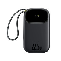 Зовнішній акумулятор Baseus EnerFill FC31 Digital Display Power Bank with 2 Built-in Cables 20000mAh 22.5W Cosmic Black