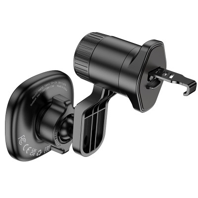 Автотримач для телефона з БЗП HOCO HW30 Crown magnetic wireless charging car holder (air outlet) Black Metal Gray Автотримач для телефона з БЗП HOCO HW30 Crown magnetic wireless charging car holder (air outlet) Black Metal Gray