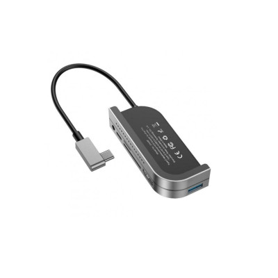 USB-хаб Baseus Bend Angle No.7 Multifunctional Type-C HUB Converter Dark gray USB-хаб Baseus Bend Angle No.7 Multifunctional Type-C HUB Converter Dark gray