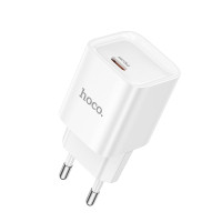 Мережевий зарядний пристрій HOCO C146A Charm single port PD20W charger (EU) White Мережевий зарядний пристрій HOCO C146A Charm single port PD20W charger (EU) White