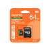 Карта пам'яті microSDXC (UHS-1 U3) A-DATA SPEED PLUS 64Gb Class 10 V30 A2 (R-160Mb/s W140Mb/s) (adapter SD) Карта пам'яті microSDXC (UHS-1 U3) A-DATA SPEED PLUS 64Gb Class 10 V30 A2 (R-160Mb/s W140Mb/s) (adapter SD)