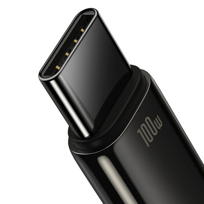 Кабель Baseus Tungsten Gold Fast Charging Data Cable USB to Type-C 100W 1m Black Кабель Baseus Tungsten Gold Fast Charging Data Cable USB to Type-C 100W 1m Black