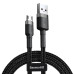 Кабель Baseus Cafule Cable USB For Micro 2.4A 1m Gray+Black Кабель Baseus Cafule Cable USB For Micro 2.4A 1m Gray+Black