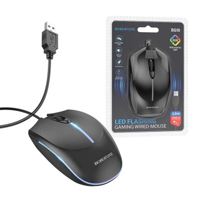 Миша BOROFONE BG10 Soaring game luminous wired mouse Black Миша BOROFONE BG10 Soaring game luminous wired mouse Black