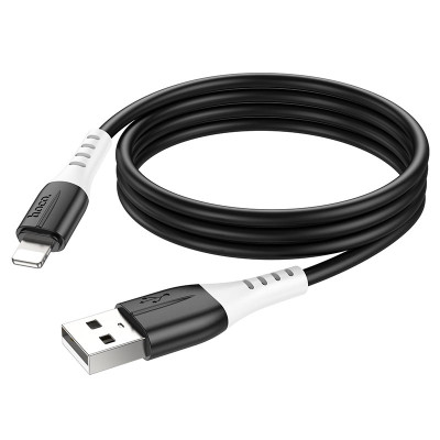 Кабель HOCO X82 USB to iP 2.4A, 1m, silicone, silicone connectors, Black Кабель HOCO X82 USB to iP 2.4A, 1m, silicone, silicone connectors, Black