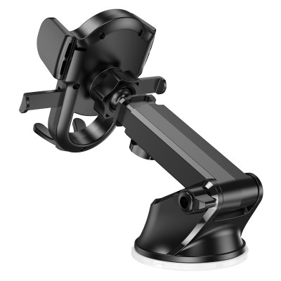 Автотримач для телефона HOCO H5 Integrity one-key car holder(center console) Black Автотримач для телефона HOCO H5 Integrity one-key car holder(center console) Black