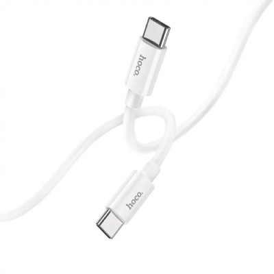 Кабель HOCO X87 Magic silicone 60W PD charging data cable for Type-C to Type-C White Кабель HOCO X87 Magic silicone 60W PD charging data cable for Type-C to Type-C White
