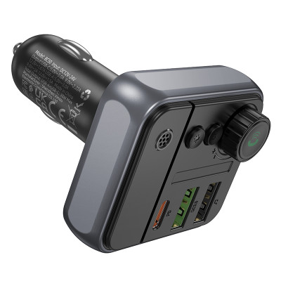 АЗП з FM-модулятором BOROFONE BC50  Ascenso PD20W+QC3.0 car BT FM transmitter Black