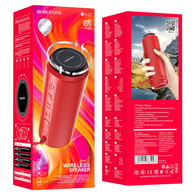 Портативна колонка BOROFONE BR22 sports wireless speaker Red Портативна колонка BOROFONE BR22 sports wireless speaker Red