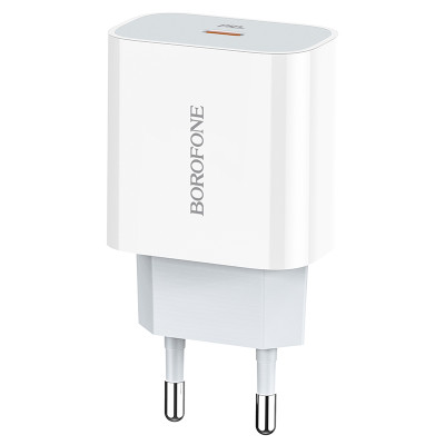 Мережевий зарядний пристрій BOROFONE BA38A Plus Speedy PD20W White Мережевий зарядний пристрій BOROFONE BA38A Plus Speedy PD20W White