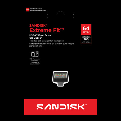 Флеш-накопичувач SanDisk USB 3.2 Gen 1 Extreme Fit Type-C 64Gb (300Mb/s)